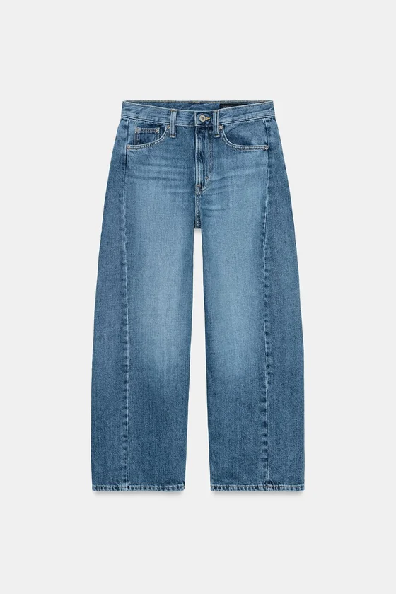 УКОРОЧЕННЫЕ ДЖИНСЫ  СО СРЕДНЕЙ ПОСАДКОЙ — коллекция Zara «ZW»