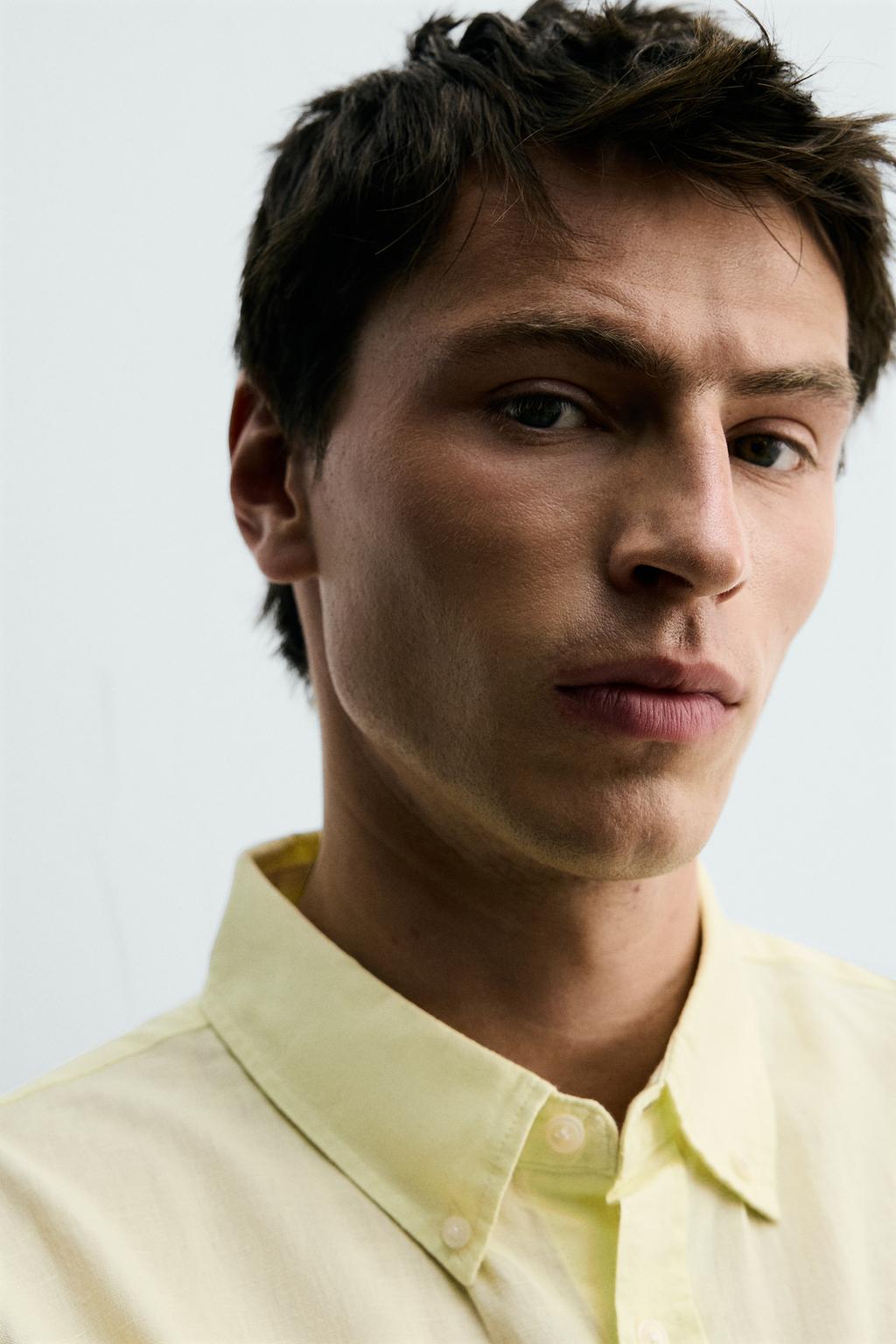 РУБАШКА REGULAR FIT ИЗ ЛЬНА И ХЛОПКА