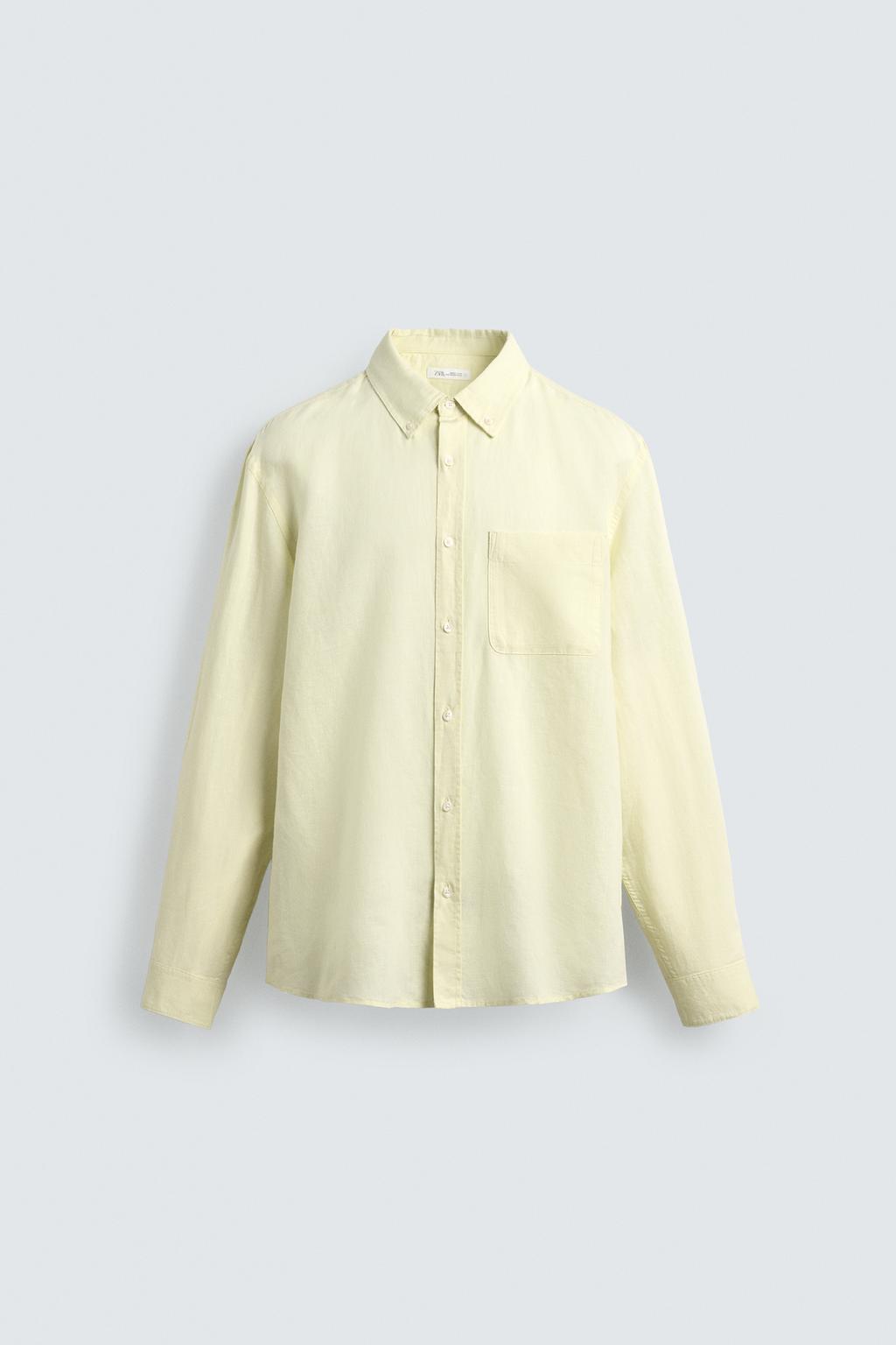 РУБАШКА REGULAR FIT ИЗ ЛЬНА И ХЛОПКА