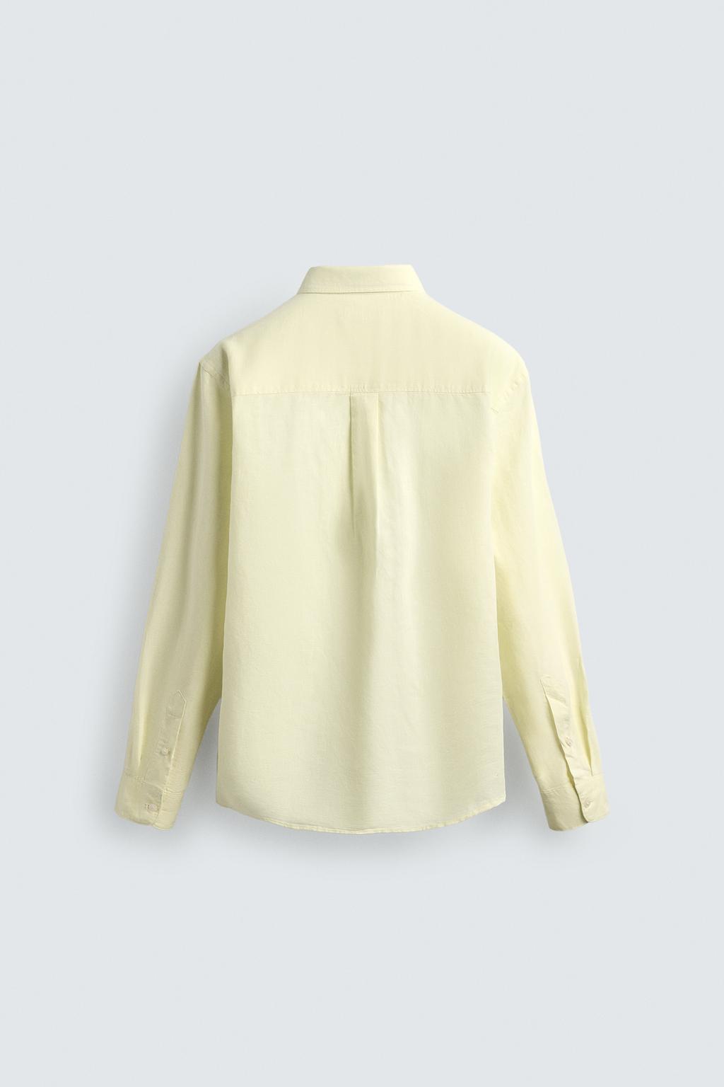 РУБАШКА REGULAR FIT ИЗ ЛЬНА И ХЛОПКА