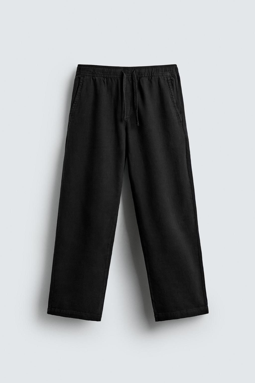 БРЮКИ RELAXED FIT ИЗ РЕЛЬЕФНОЙ ТКАНИ