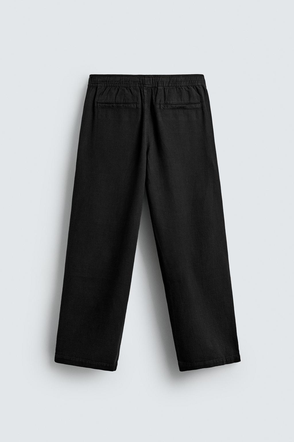 БРЮКИ RELAXED FIT ИЗ РЕЛЬЕФНОЙ ТКАНИ
