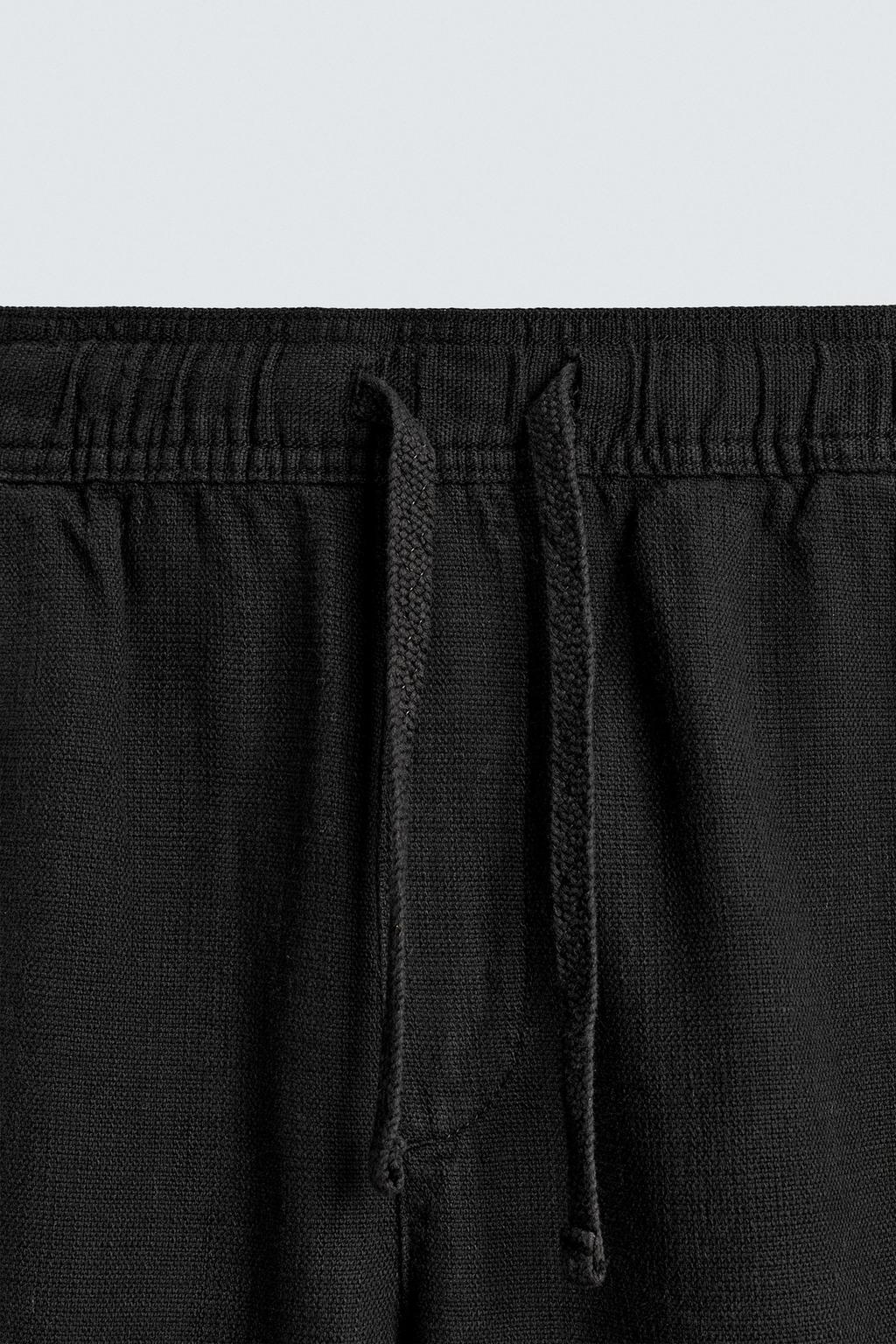 БРЮКИ RELAXED FIT ИЗ РЕЛЬЕФНОЙ ТКАНИ
