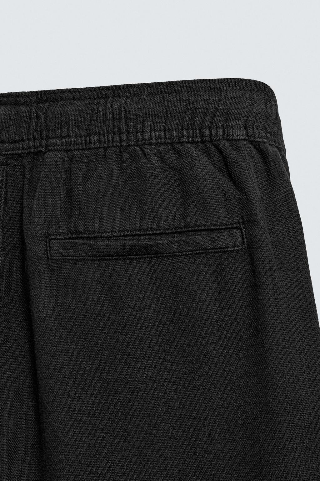 БРЮКИ RELAXED FIT ИЗ РЕЛЬЕФНОЙ ТКАНИ