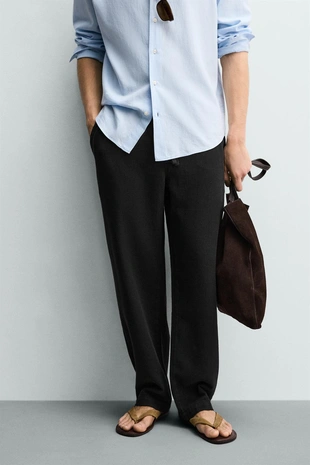 Брюки Relaxed Fit из рельефной ткани