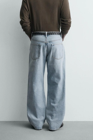 Mid-blue | 3409/407/427 - Zara Джинсы свободного кроя
