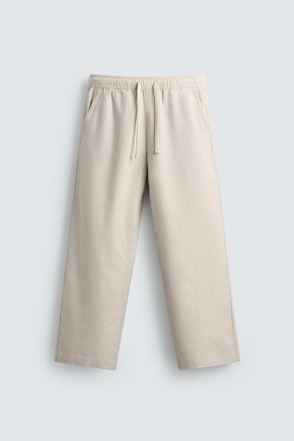 БРЮКИ RELAXED FIT ИЗ СТРУКТУРНОЙ ТКАНИ