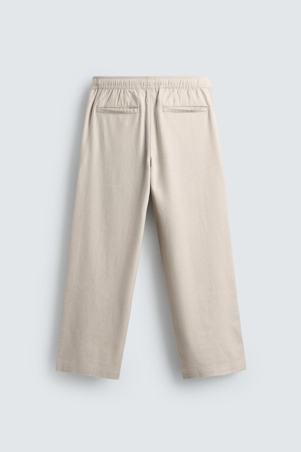 БРЮКИ RELAXED FIT ИЗ СТРУКТУРНОЙ ТКАНИ