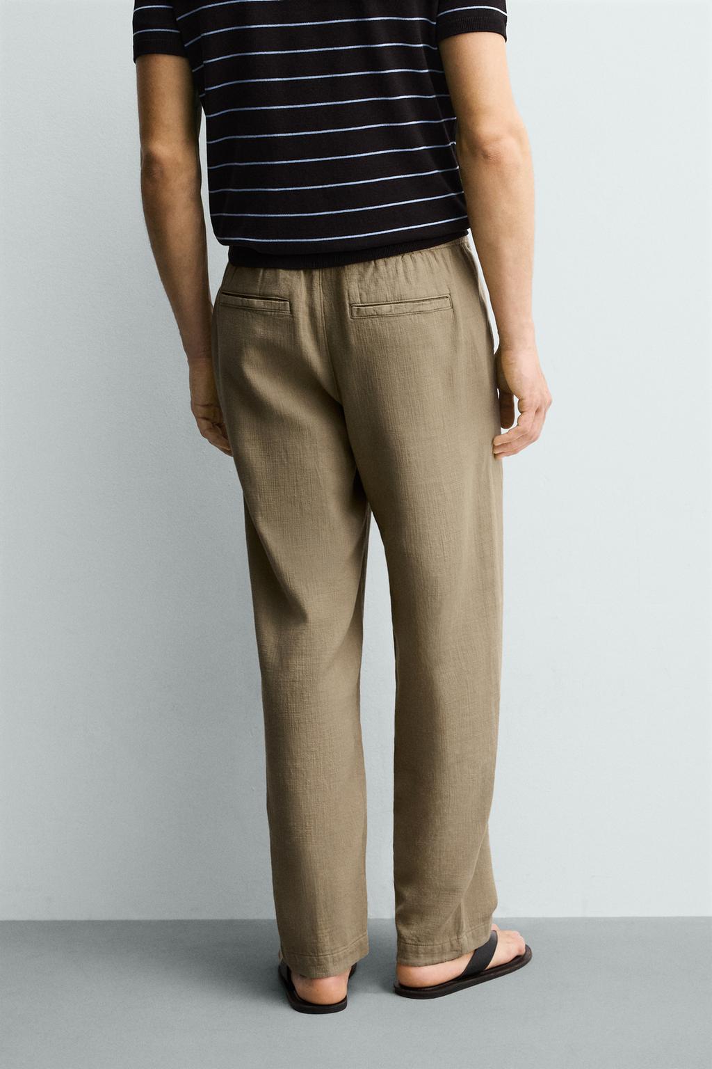 БРЮКИ RELAXED FIT С РЕЛЬЕФНОЙ СТРУКТУРОЙ