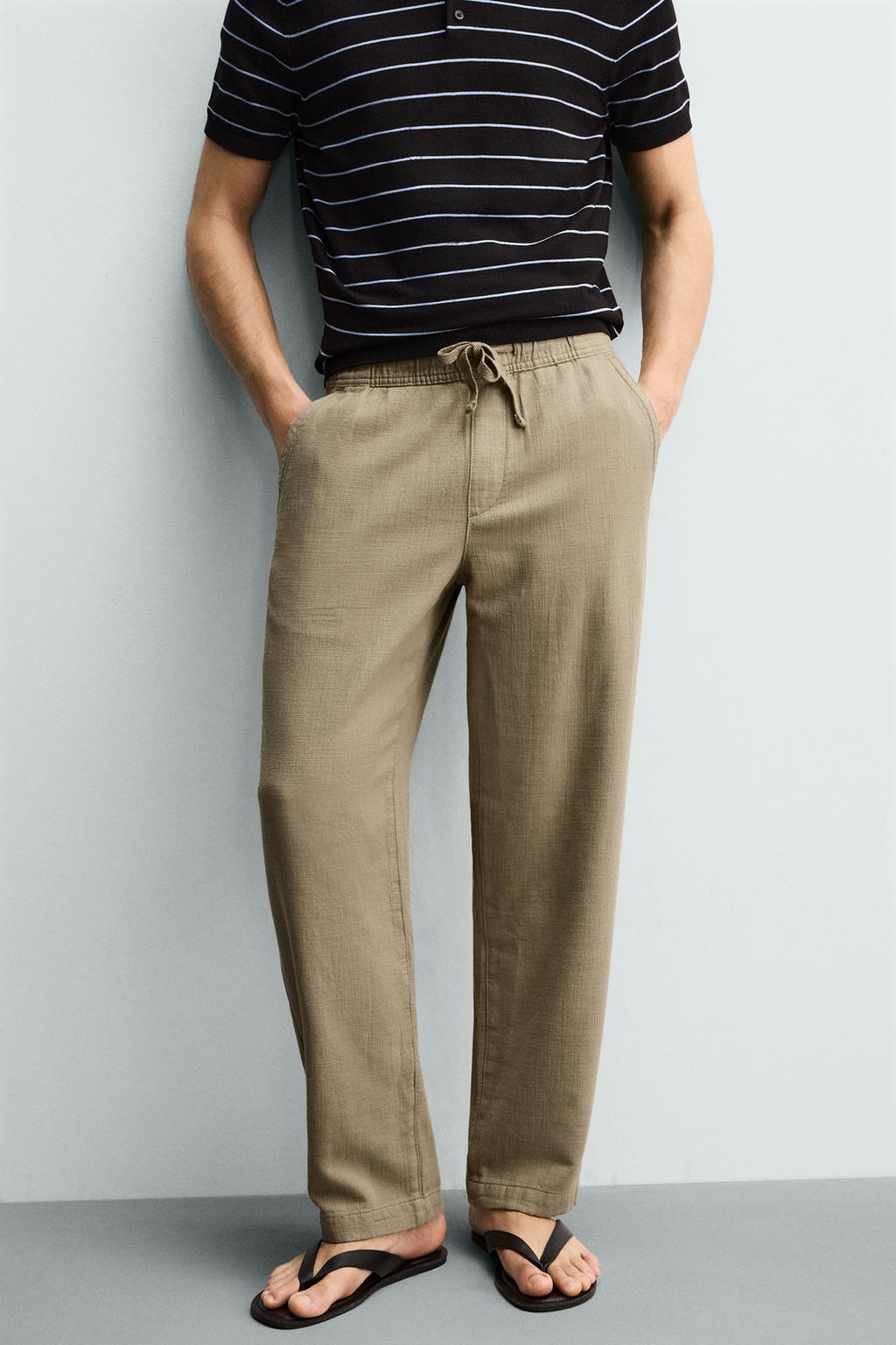 БРЮКИ RELAXED FIT С РЕЛЬЕФНОЙ СТРУКТУРОЙ