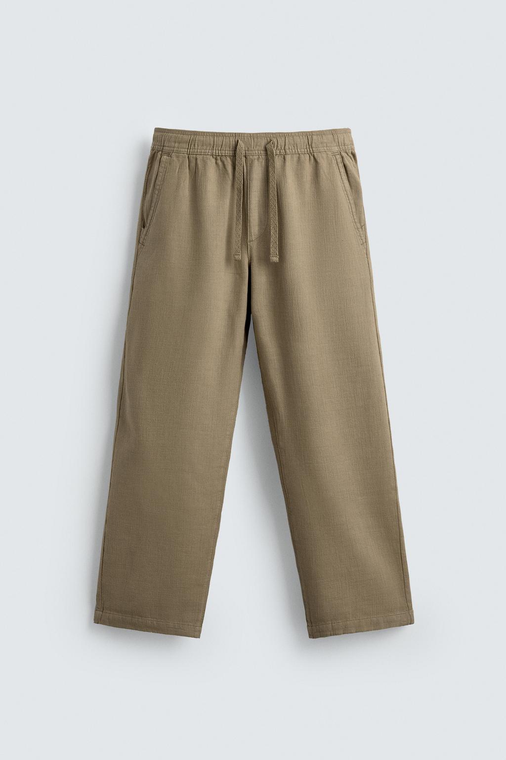 БРЮКИ RELAXED FIT С РЕЛЬЕФНОЙ СТРУКТУРОЙ