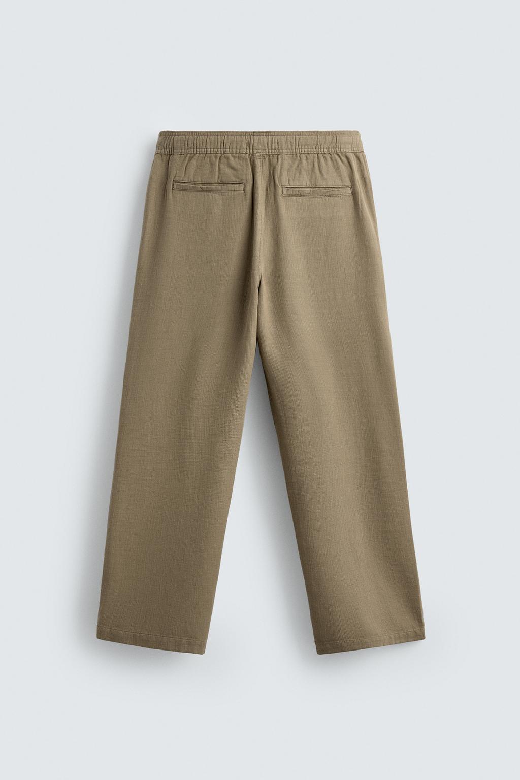 БРЮКИ RELAXED FIT С РЕЛЬЕФНОЙ СТРУКТУРОЙ