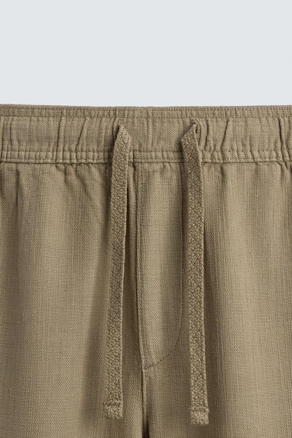 БРЮКИ RELAXED FIT С РЕЛЬЕФНОЙ СТРУКТУРОЙ