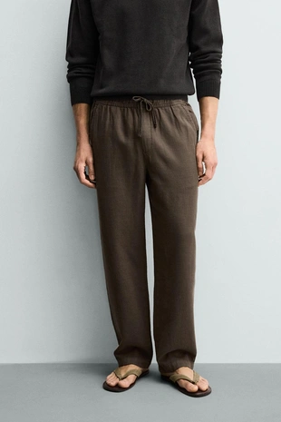 Брюки Relaxed Fit из рельефной ткани