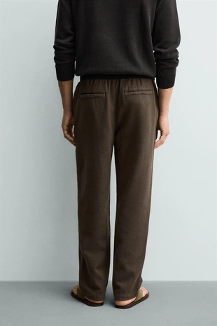 Брюки Relaxed Fit из рельефной ткани