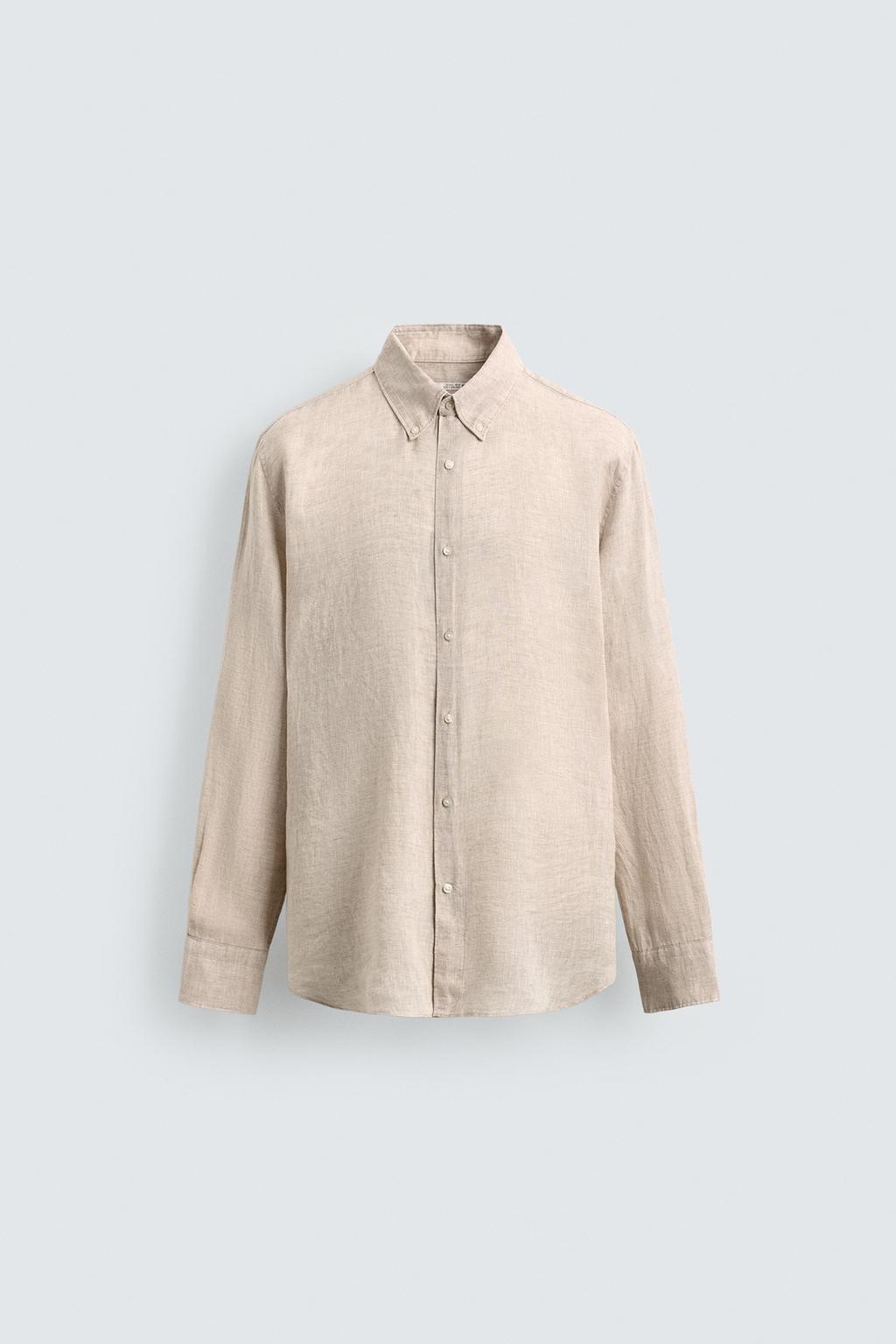 РУБАШКА REGULAR FIT ИЗ 100% ЛЬНА