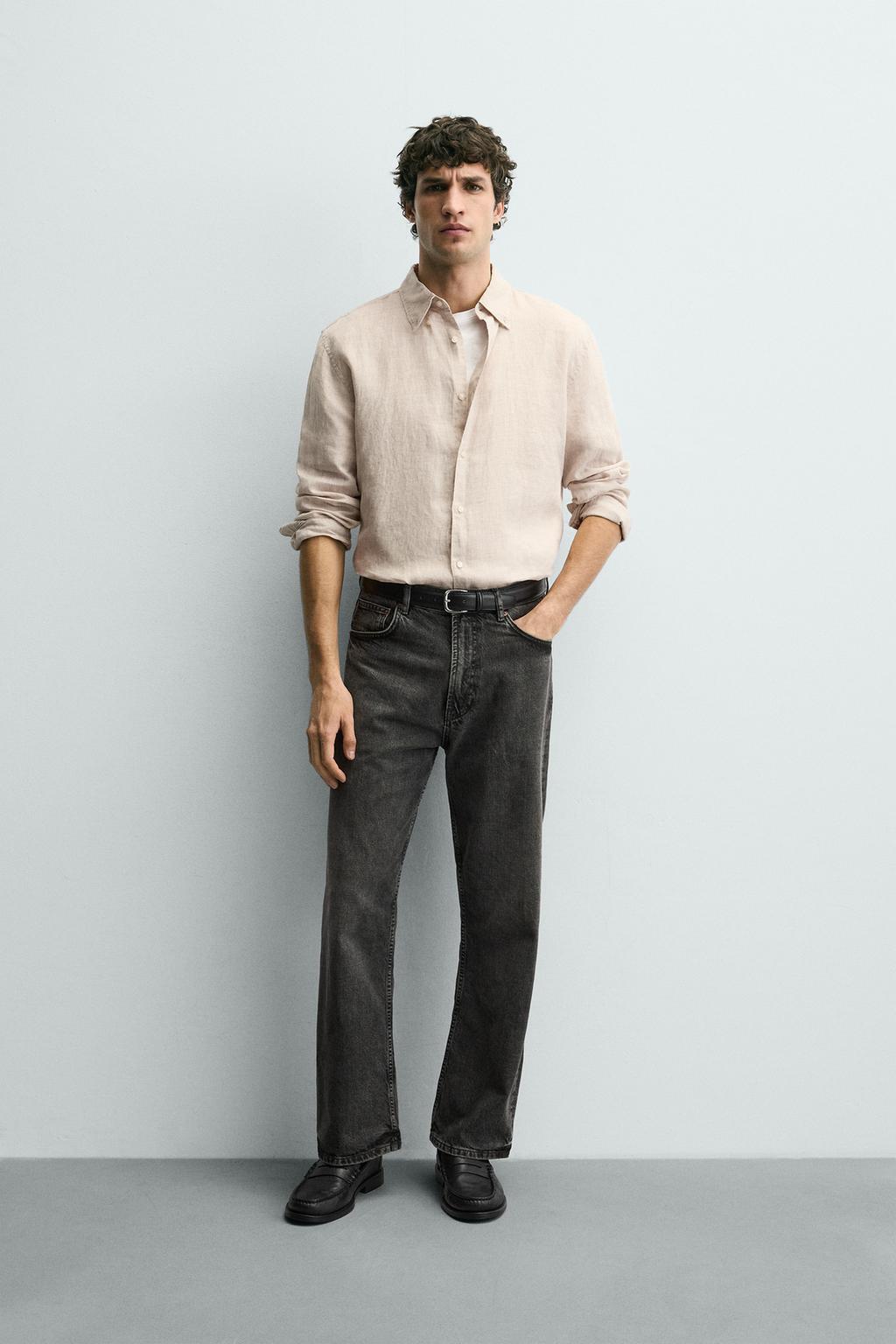 РУБАШКА REGULAR FIT ИЗ 100% ЛЬНА