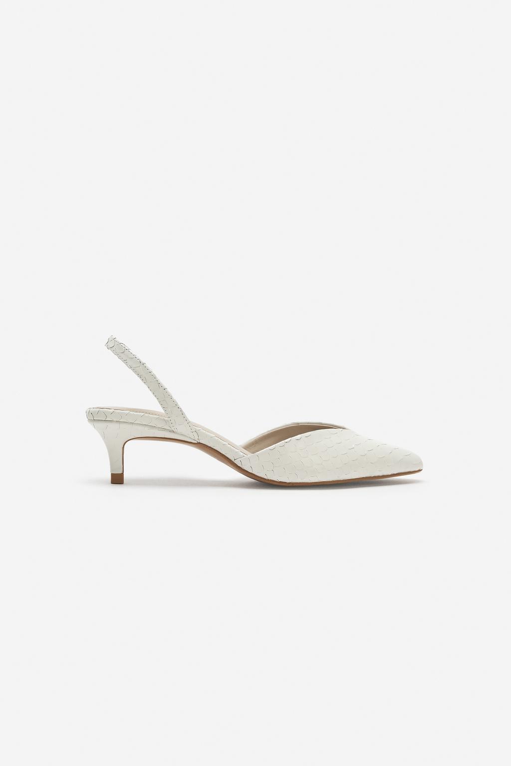 КОЖАНЫЕ ТУФЛИ KITTEN HEEL — THE ITEM ZARA WOMAN