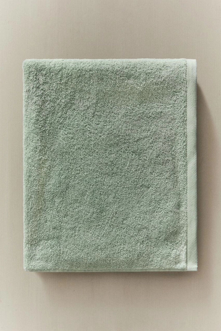 Однотонное хлопковое банное полотенце (500 gsm)