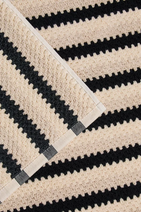 Хлопковый коврик для ванной с геометрическим жаккардом