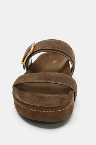 Brown | 1604/810/105 - Zara Босоножки из спилка на платформе