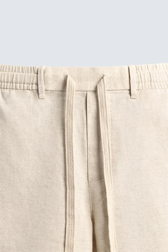ШОРТЫ RELAXED FIT ИЗ ХЛОПКА И ЛЬНА