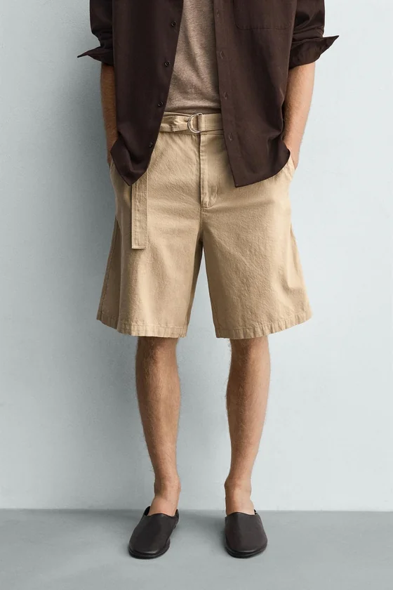 ШОРТЫ RELAXED FIT С РЕМНЕМ