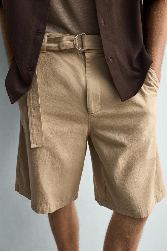 ШОРТЫ RELAXED FIT С РЕМНЕМ