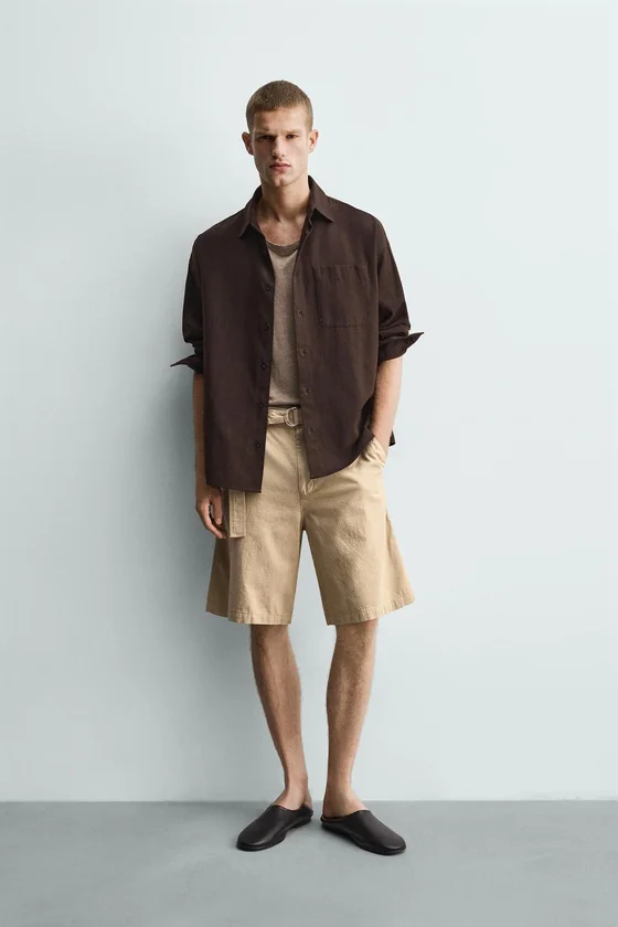 ШОРТЫ RELAXED FIT С РЕМНЕМ