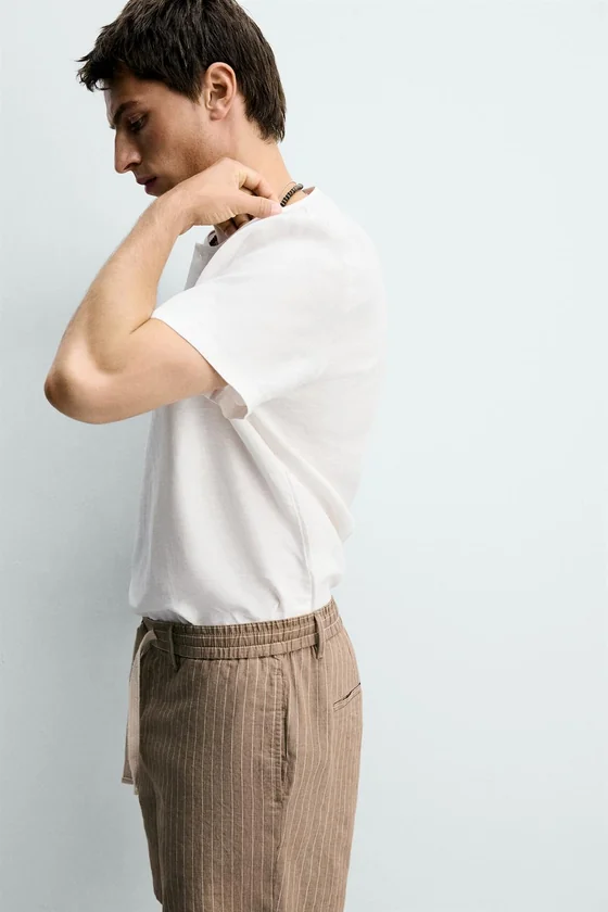 ШОРТЫ RELAXED FIT ИЗ ХЛОПКА И ЛЬНА