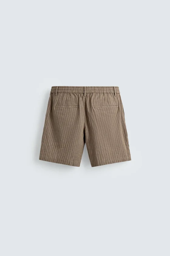 ШОРТЫ RELAXED FIT ИЗ ХЛОПКА И ЛЬНА