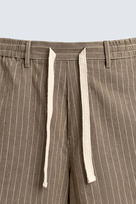 ШОРТЫ RELAXED FIT ИЗ ХЛОПКА И ЛЬНА