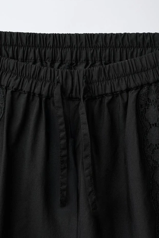 Брюки-бомбашки с вышивкой Lace- Заказать в России