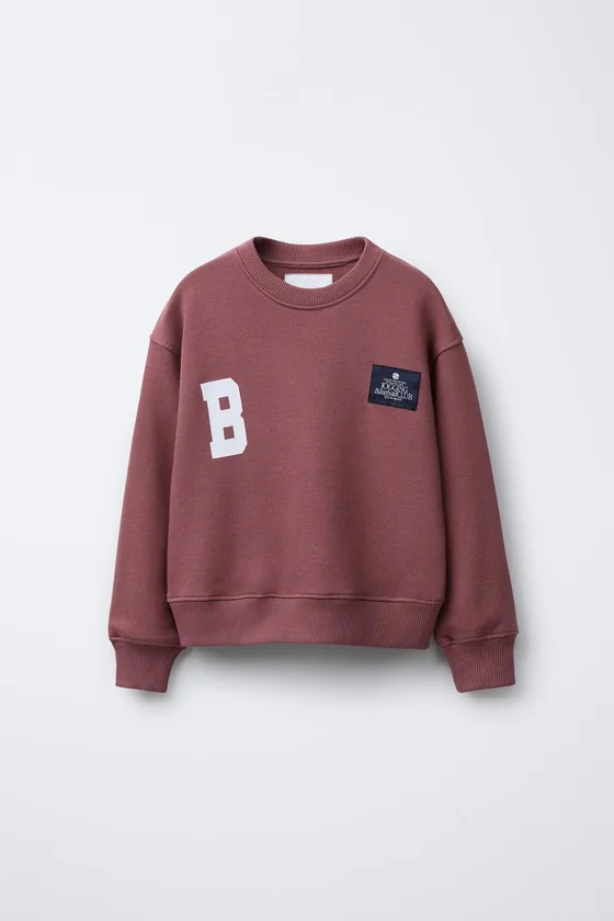Свитшот label jogging с круглым вырезом