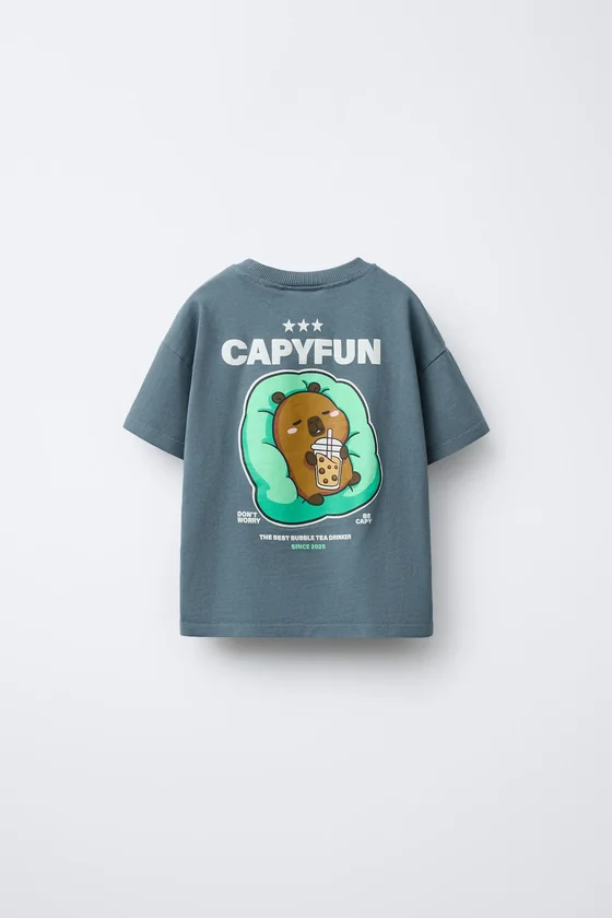 Футболка с принтом capybara capyfun ©