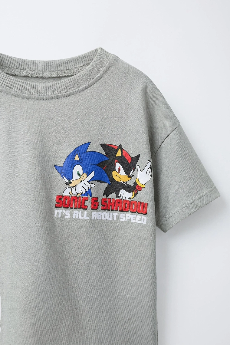 Футболка с короткими рукавами sonic and shadow © sega