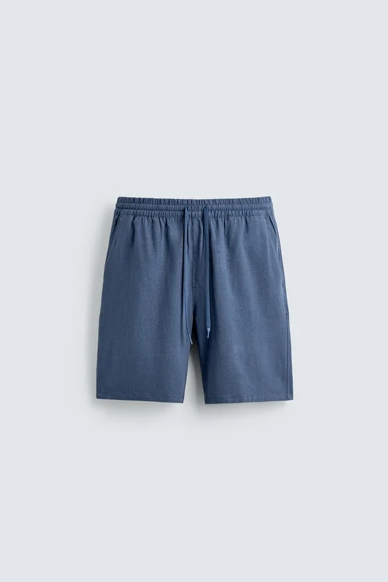 ШОРТЫ RELAXED FIT ИЗ ВИСКОЗЫ И ЛЬНА