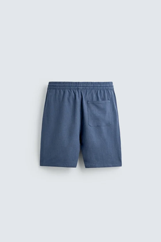ШОРТЫ RELAXED FIT ИЗ ВИСКОЗЫ И ЛЬНА