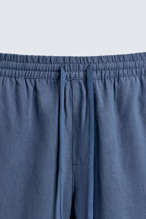 ШОРТЫ RELAXED FIT ИЗ ВИСКОЗЫ И ЛЬНА