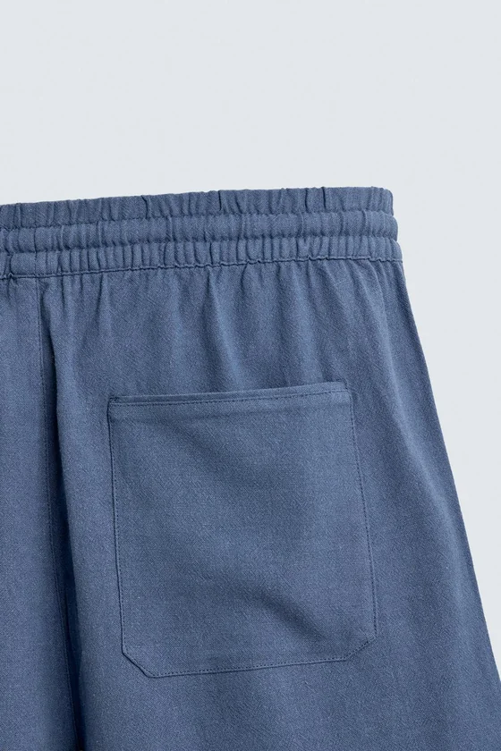 ШОРТЫ RELAXED FIT ИЗ ВИСКОЗЫ И ЛЬНА