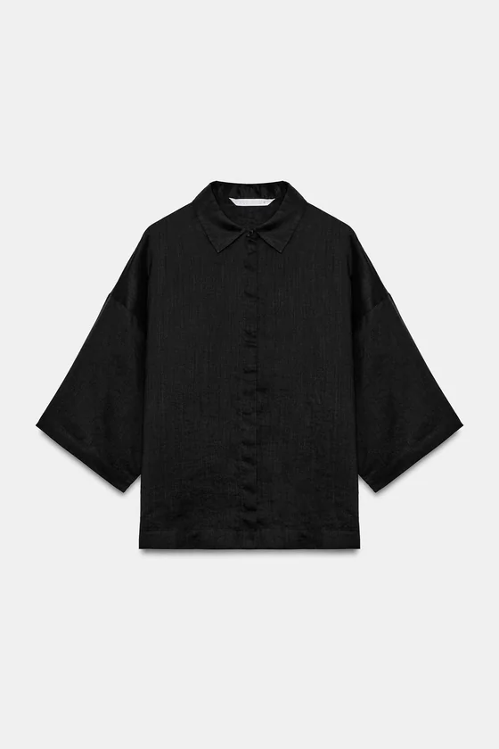 РУБАШКА ОВЕРСАЙЗ ИЗ РАМИ — ZW COLLECTION