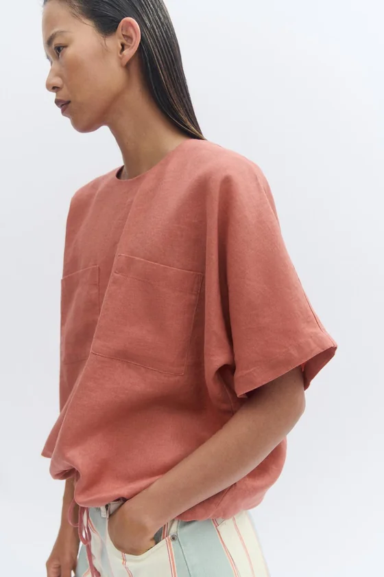 ТОП ИЗ 100% ЛЬНА НА ШНУРОВКЕ — ZW COLLECTION