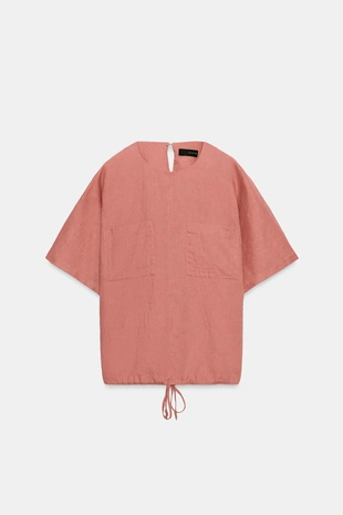Топ из 100% льна на шнуровке — Zw Collection