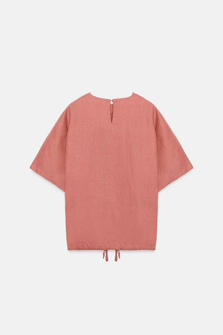 ТОП ИЗ 100% ЛЬНА НА ШНУРОВКЕ — коллекция Zara «ZW»