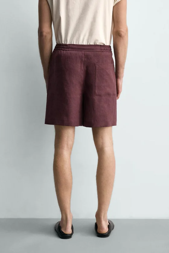 ШОРТЫ RELAXED FIT ИЗ 100% ЛЬНА