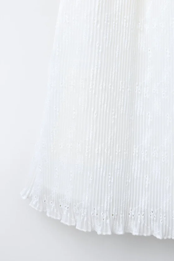 Плиссированная миди-юбка с платком