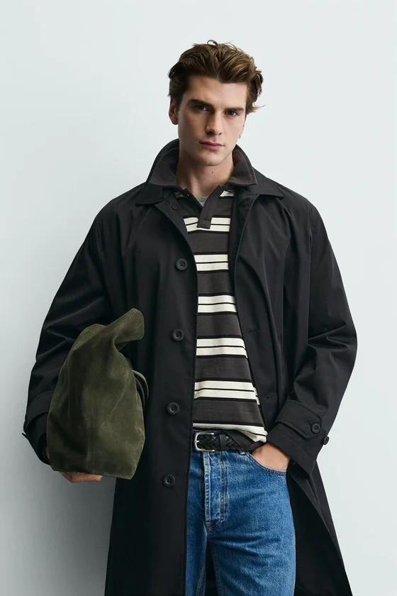 Тренч с водоотталкивающей пропиткой regular fit