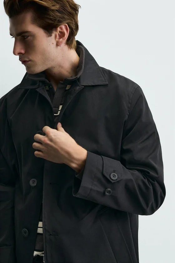 Тренч с водоотталкивающей пропиткой regular fit