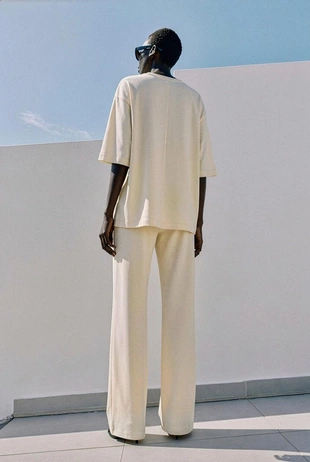 Butter | 5580/004/725 - Zara Футболка оверсайз из струящейся ткани