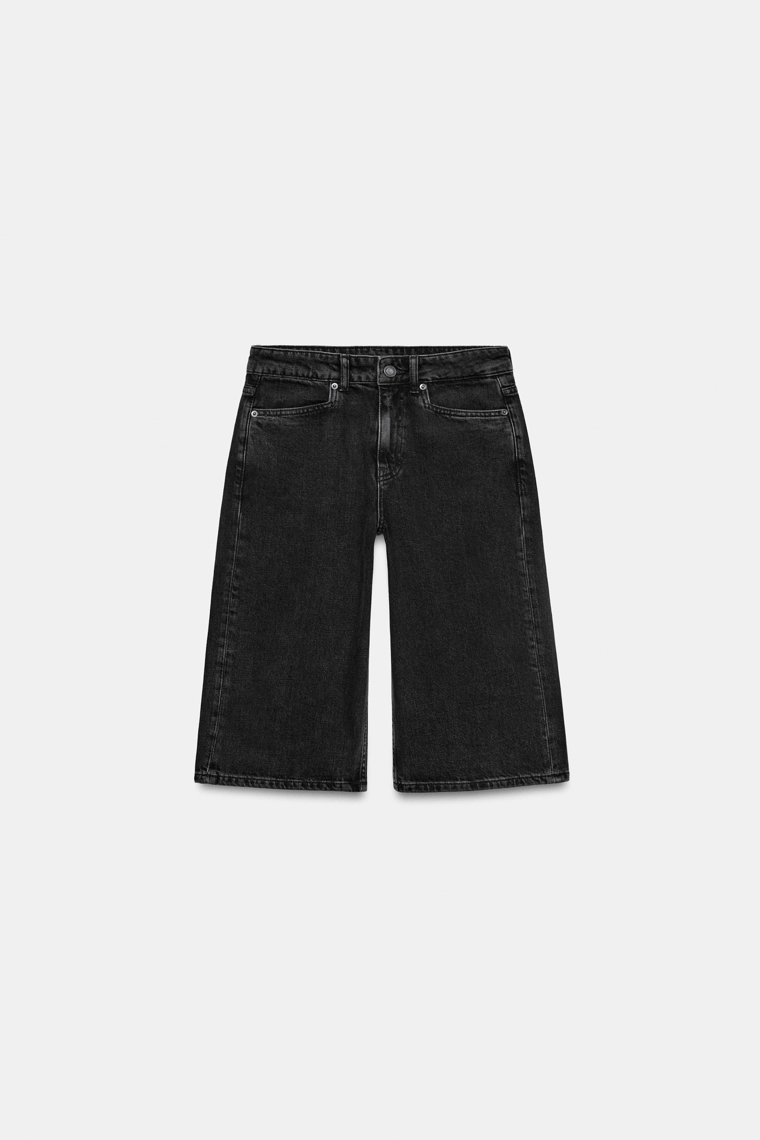 Джинсовые шорты-бермуды средней посадки Zara «ZW»